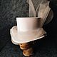 Order Wedding top hat 'Diana' with a veil. Felt Hats Shop. Livemaster. . Sombreros de la boda Фото №3