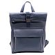 Men's backpack leather 'Franco' (Dark blue). Men\\\'s backpack. DragonBags - Men's accessories. Online shopping on My Livemaster.  Фото №2