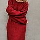 Order Real red in a dress with a long scarf Knitted dress. svetlana-sayapina. Livemaster. . Dresses Фото №3