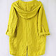 Yellow cardigan jacket made of 100% linen. Parkas jacket. etnoart. My Livemaster. Фото №4