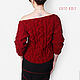 Knitted jumper female red. Jumpers. CUTE-KNIT by Nata Onipchenko. Online shopping on My Livemaster.  Фото №2