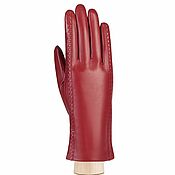 Винтаж handmade. Livemaster - original item Size 7. Red demi-season gloves made of genuine leather with decor. Handmade.