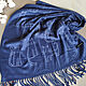 Винтаж: Синий шарф с котиками. Платки винтажные. Irina-ekw. Ярмарка Мастеров.  Фото №4