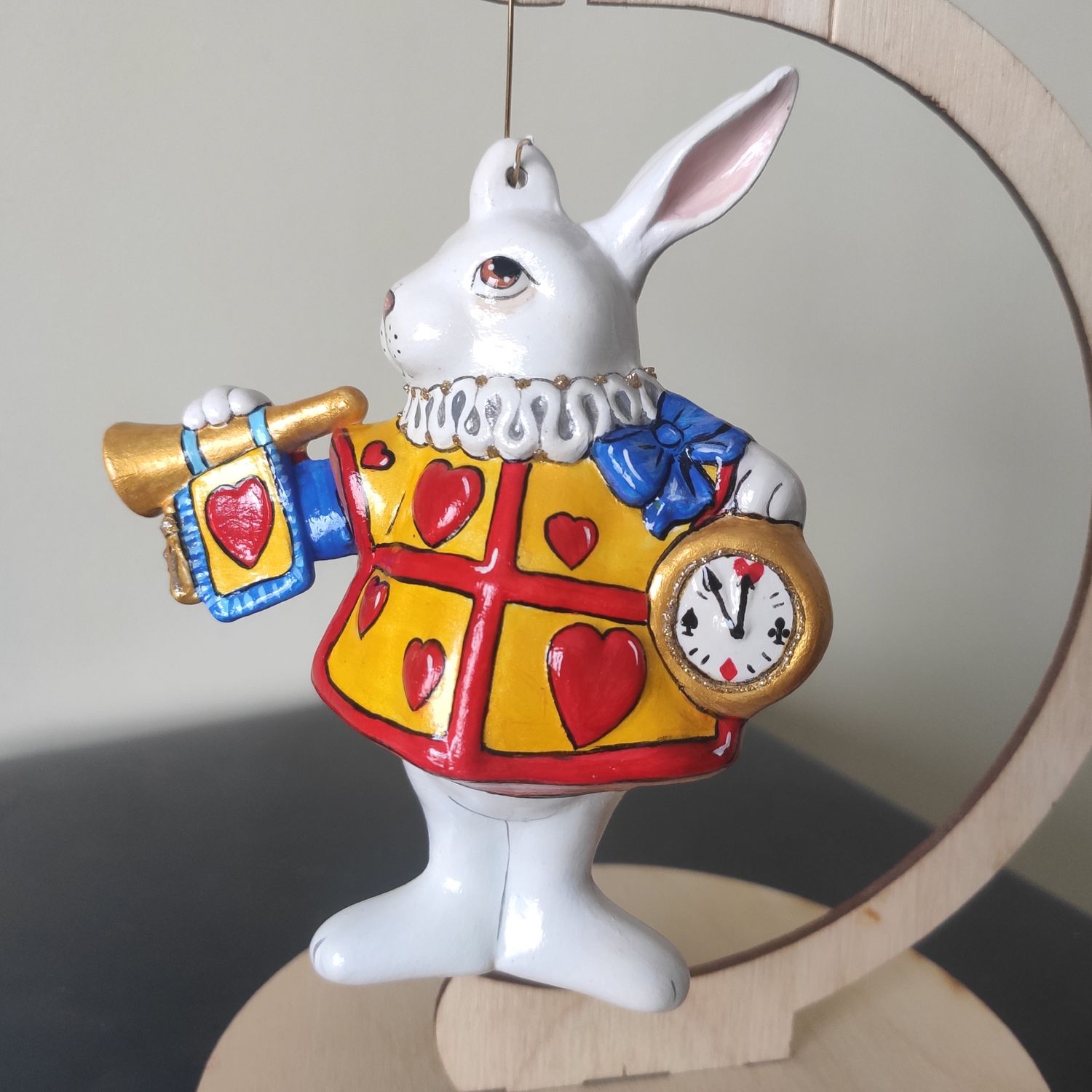 Набор елочных игрушек Алиса в стране чудес, Чеширский кот белый кроли в ...