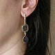 Order Earrings with quartz and druse agate, brown earrings black. Irina Moro. Livemaster. . Earrings Фото №3