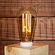 Лампа Эдисона "KB-LMP" из массива дерева. Потолочные и подвесные светильники. Churbachok. Ярмарка Мастеров.  Фото №4