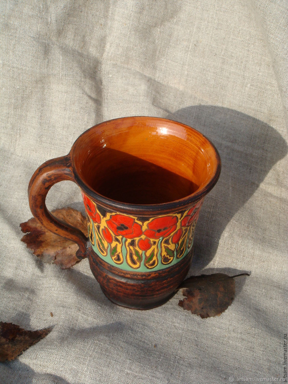 Кружка керамическая Посуда с росписью "Красный мак" в интернет-магазине ...