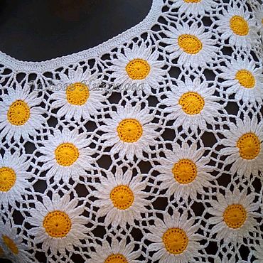 Одежда ручной работы. Ярмарка Мастеров - ручная работа Туника Ромашка. Handmade.