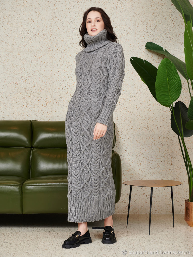 Grey knitted dress, Dresses, Moscow,  Фото №1