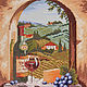 Order Hand Cross Stitch Painting Window to Tuscany. valiamoro (valiamoro). Livemaster. . Pictures Фото №3