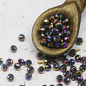 Материалы для творчества handmade. Livemaster - original item Beads: Rondel 3,5h2,5 mm Carnival crystal 95 PCs. Handmade.