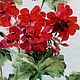 Order Painting with flowers geranium Bush. Decorated. Paint with Love (lotmarket). Livemaster. . Pictures Фото №3