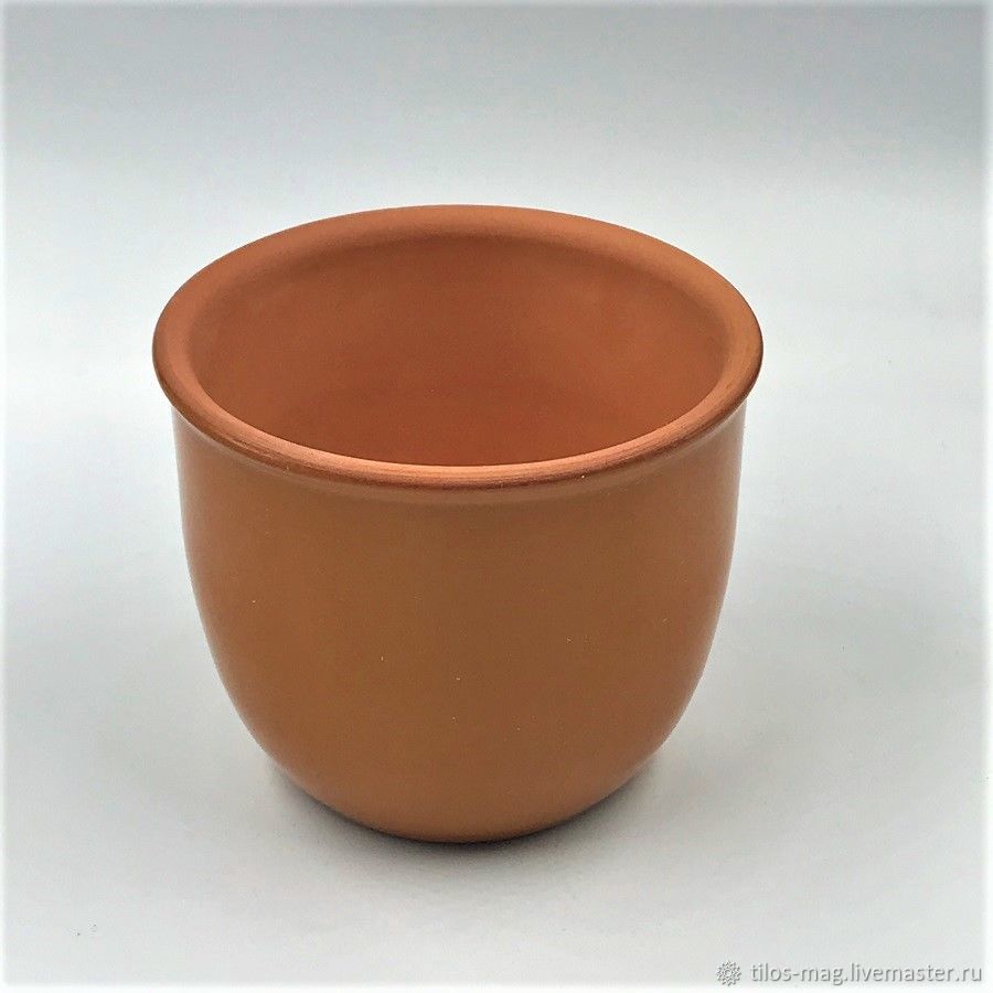 Цветочный керамический горшок с подставкой, 0,35 л купить в интернет ...