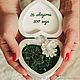 Caja de joyería de los anillos. Caja de joyería de la boda. Almohada para anillos, Caskets for rings, Moscow,  Фото №1