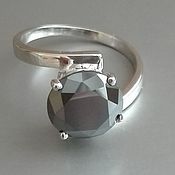 Silver moissanite ring 