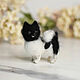 Black and white felted pomeranian (mini copy of the dog to order). Felted Toy. KnicKnack Wool Toys. Online shopping on My Livemaster.  Фото №2