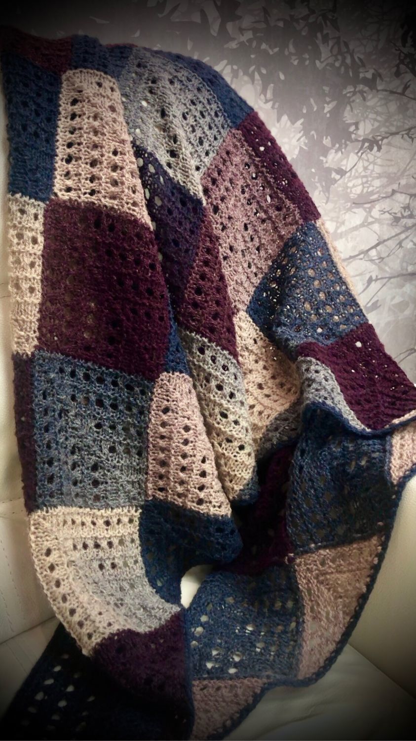 Knitted shawl 'Burgundy', Shawls, Novosibirsk,  Фото №1