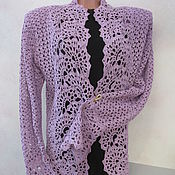 Одежда handmade. Livemaster - original item Fashionable openwork jacket made of cotton with viscose.. Handmade.
