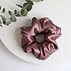 Pink elastic hair band made of natural silk large and lush. Scrunchy. silk100silk (silk100silk). Online shopping on My Livemaster.  Фото №2