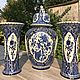 Set 'Blue castle', handmade, Delft (Holland), Vintage vases, Arnhem,  Фото №1