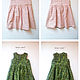 Двойное платье, розовый+зеленый. Платья. Мамин котенок (Motherskitten). Интернет-магазин Ярмарка Мастеров.  Фото №2