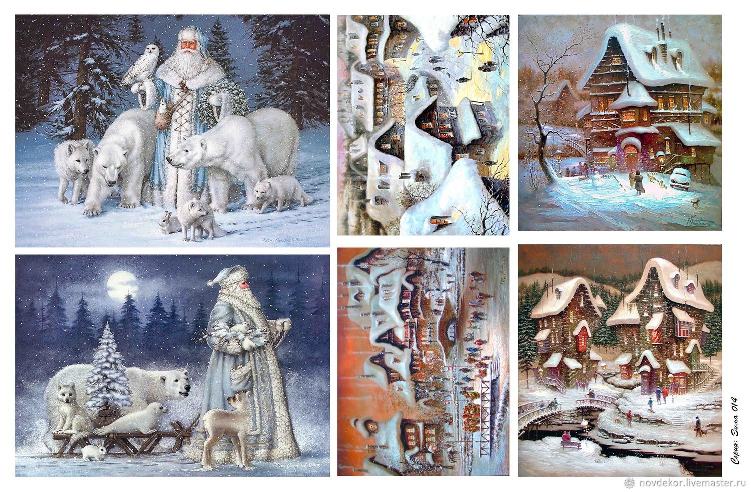 Зимние Картинки Для Декупажа