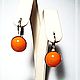 Earrings with Czech glass orange. Earrings. Lepushkin larchik. Online shopping on My Livemaster.  Фото №2
