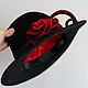Заказать Шляпа велюровая "Le Rouge et le Noir". Hats by 'Ariadne's thread' Atelier. Ярмарка Мастеров. . Шляпы Фото №3