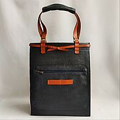 Сумки и аксессуары handmade. Livemaster - original item Tote bag genuine leather. Shoper. The leather bag is large and sturdy.. Handmade.