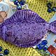 Интерьерная рыба Камбала фиолетовая. Интерьерная кукла. WildForestMMV. Интернет-магазин Ярмарка Мастеров.  Фото №2