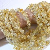 Материалы для творчества handmade. Livemaster - original item 80 cm - Citrine crumb excellent quality. thread. Handmade.