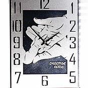 Часы из виниловых пластинок:  Ласточки. Оригинальный подарок