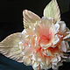 Jewelry: clip - brooch made of silk Rhododendron. Hair Decoration. LIUDMILA SKRYDLOVA (flower glade). My Livemaster. Фото №4