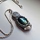 Silver pendant with labradorite 'Obsession', Pendants, Moscow,  Фото №1