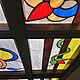 Stained Glass Tiffany. Tiffany ceiling stained glass in the frame. Stained glass. Glass Flowers. My Livemaster. Фото №4