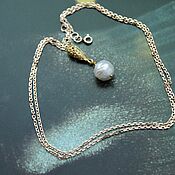 Украшения handmade. Livemaster - original item Pendant with large natural pearls gilded silver. Handmade.