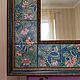 Зеркало настенное "Сказочные цветы" в раме. Зеркала. Мастерская росписи Юлии Овчаренко. Ярмарка Мастеров.  Фото №6