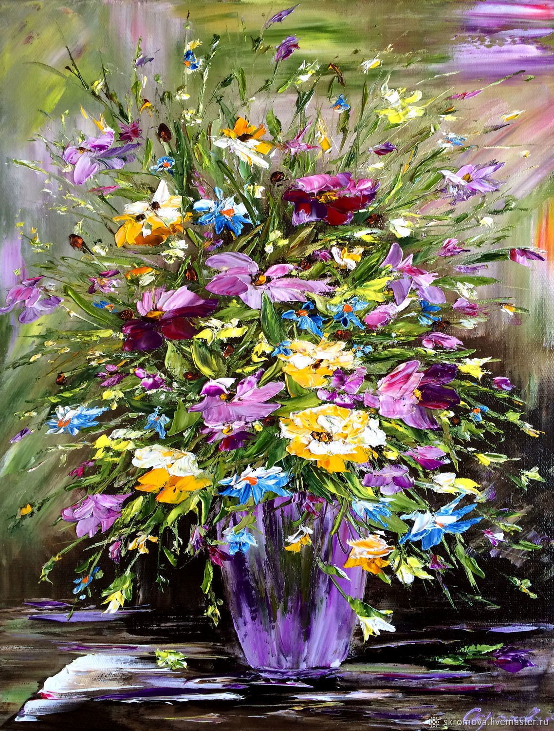 Oil painting Bouquet of freshness, Pictures, Moscow,  Фото №1