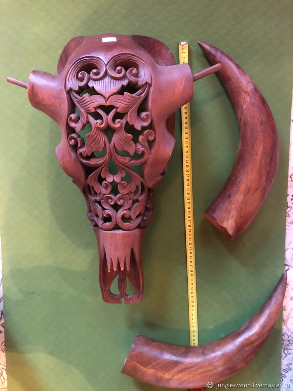 Скульптуры: декоративный череп быка из дерева в интернет-магазине на ...