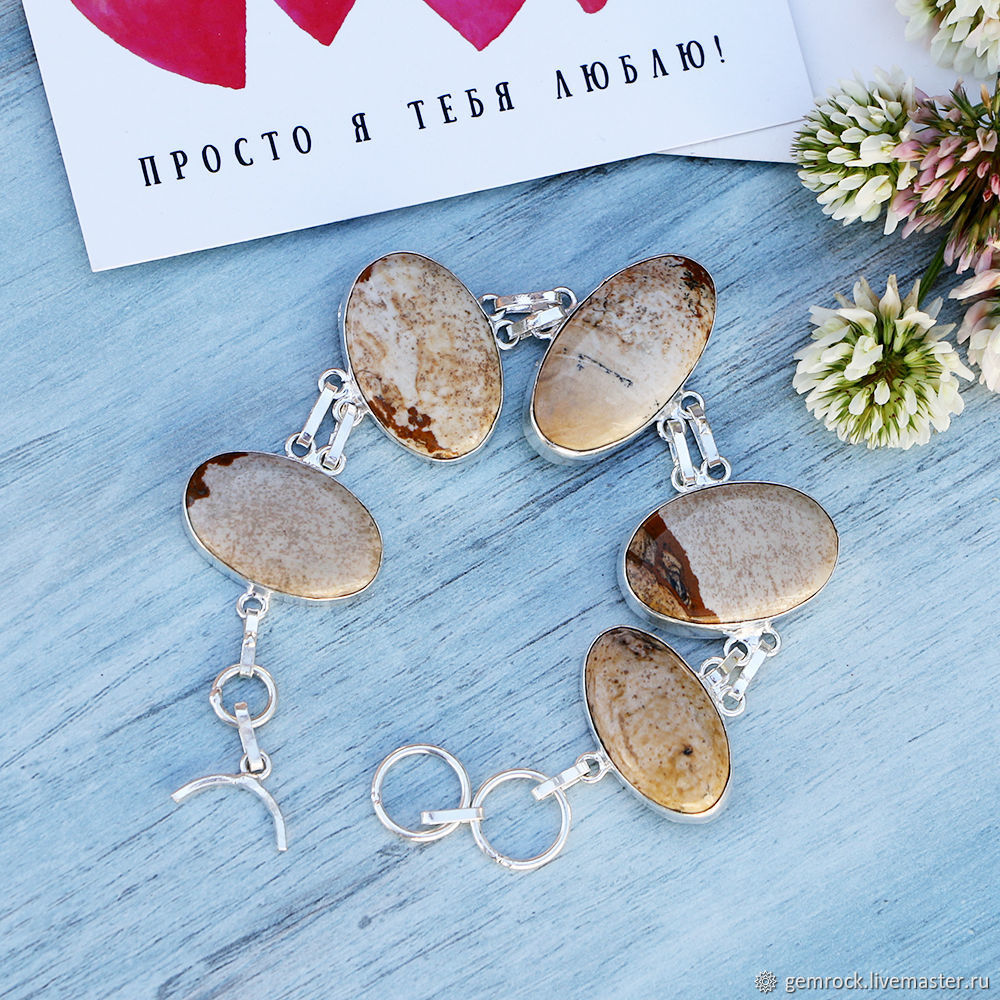 Пейзажная яшма. Браслет с яшмой в интернет-магазине Ярмарка Мастеров по ...