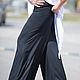 Wide black cotton trousers-PA0733TR. Pants. EUG fashion. Online shopping on My Livemaster.  Фото №2