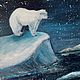 'Children of the Polar Bear ' acrylic (blue, sea, bear), Pictures, Korsakov,  Фото №1