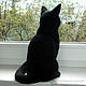 Order Cat Tyson, portrait copy, black cat felted wool / Cat. Woolen Zoo. Livemaster. . Felted Toy Фото №3