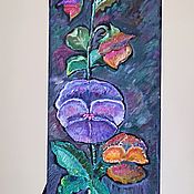 Картины и панно handmade. Livemaster - original item Oil painting on a wooden board.Pansies.. Handmade.