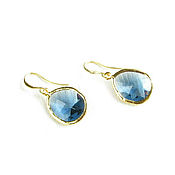 Украшения handmade. Livemaster - original item Dark blue earrings 