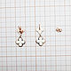  Два клевера белая эмаль золочение. Серьги-пусеты. MYUBI Silver Jewelry. Ярмарка Мастеров.  Фото №4