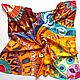 Batik scarf 'African ornaments', Shawls1, Yaroslavl,  Фото №1