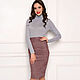 Pencil skirt made of eco-suede Lilac, figure skirt lilac, gray, Skirts, Novosibirsk,  Фото №1
