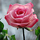 Полноразмерная розовая роза из полимерной глины. Цветы. Нора феникса | мастерская. Ярмарка Мастеров.  Фото №5