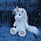 Unicorn made of natural mink fur, Stuffed Toys, Horde,  Фото №1